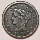 1846 Tall 6 Braided Hair Large Cent Extremely Fine Xf Coin #20946