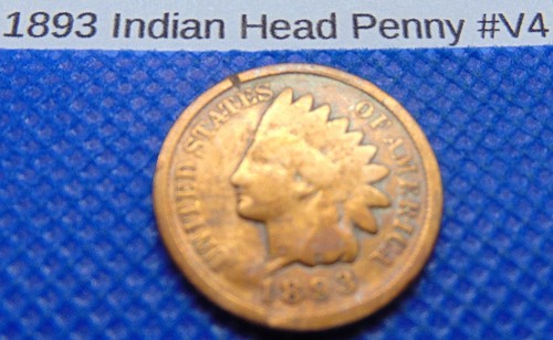 1893 Indian penny, Very Nice condition-95% Copper, #V4