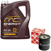 MotoröL Set 5W-30 5 Liter + ÖLfilter FüR Chevrolet Captiva Opel Omega Vectra A