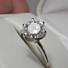 1.5 Ct Round Cut Simulated Diamond Engagement Solitaire Ring 925 Sterling Silver
