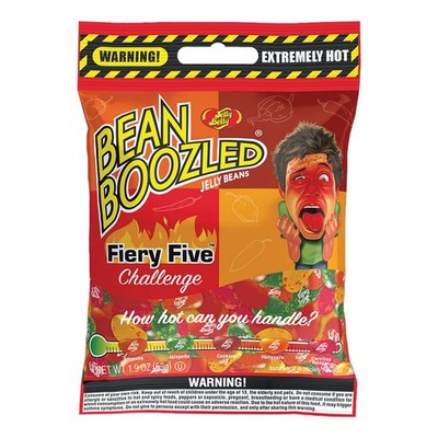 Fiery Five Challenge Jelly Belly Extremely Hot Bean Pack 1.9 Ounce