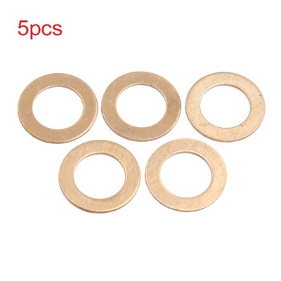 5 Stk. Kupferscheibe 14mm Innendurchmesser Dichtung Flache Dichtungsringe
