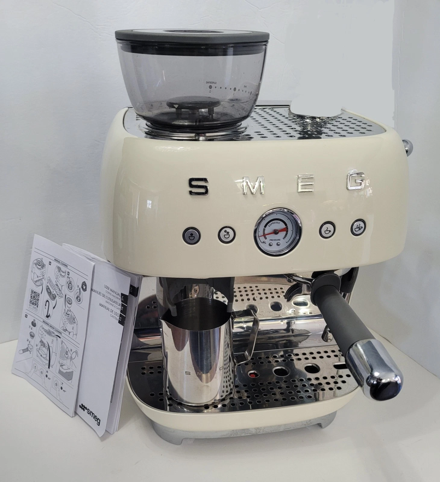 **PARTS**SMEG 50s Retro Style Aesthetic Espresso Machine Cream - Beige EGF03CRUS