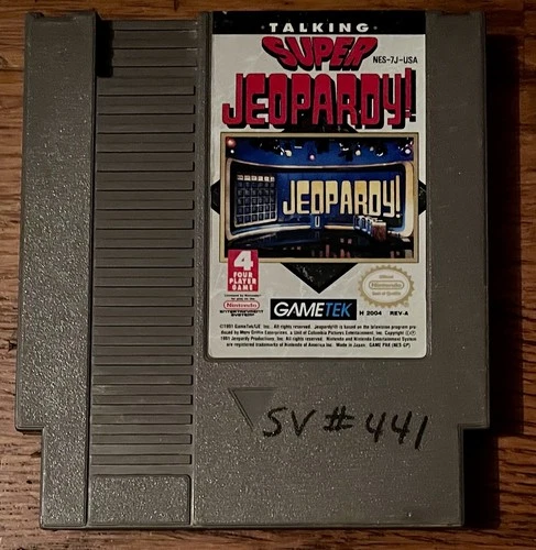 Nintendo Talking Super Jeopardy Game Cartridge