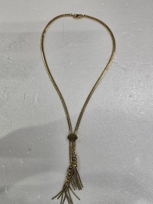 MONET Halskette Quaste Gold Vintage 56 cm gebraucht Schmuck Accessoires