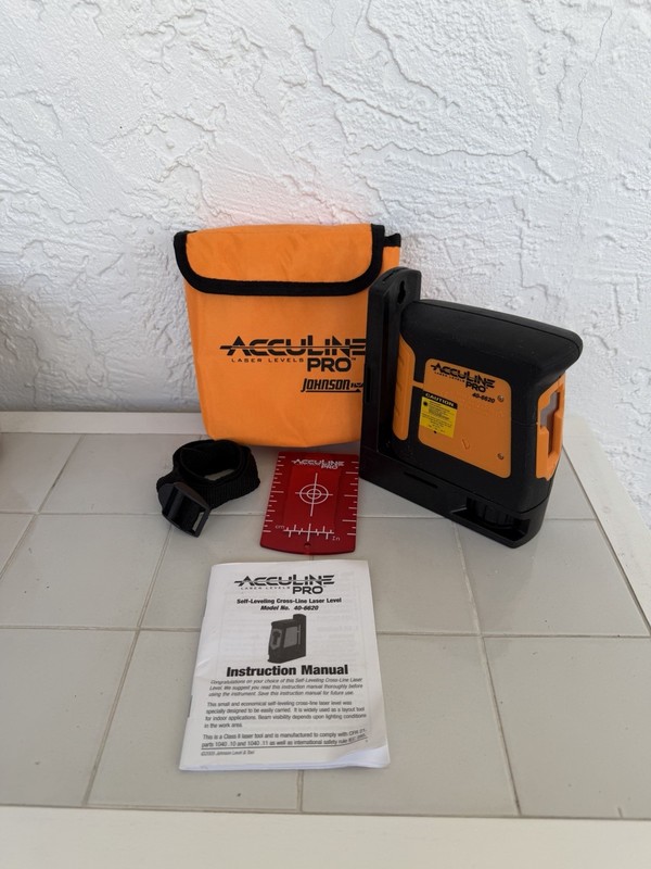 Johnson AccuLine Pro - Laser Level - 40-6620 New Self Adjustable