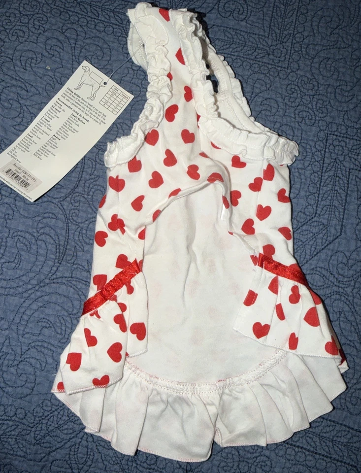 East Side Collection Queen Of Hearts 连衣裙狗尺寸小号情人节心形  — 第 3/4 张图片