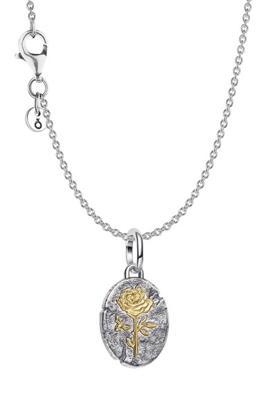 Pandora Schmuck Damen-Halskette Silber Geschenkset Zweifarbig Rose 21017-image