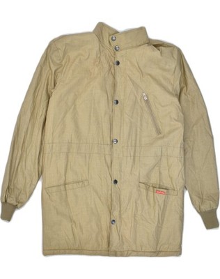 VINTAGE Herren Sherpa Jacke UK 38 mittelbraun Polyester JJ02