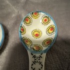 Floral Multicolor Ceramic Spoon Rests Set of 3 with Hanging Hole — photo 5