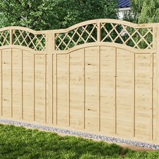 6FT Wide Wooden Garden Fence Panel Lattice Pressure Treated Privacy Screen Panel