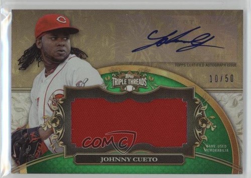 2013 Topps Triple Threads Unity Jumbo Relics Emerald /50 Johnny Cueto ...