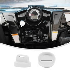 Start Switch Cover Fit for UTV ATV, Ignition Key Caps White -white