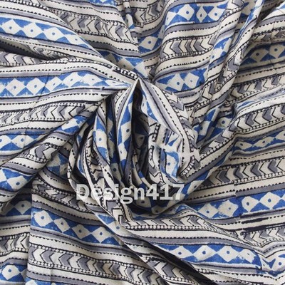 Kalamkari grau Pfeil und Raute Hand Block bedruckt Polster, Bastelstoff