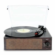 Bluetooth Vintage Vinyl Record Belt Player 3-Speed Turntable Aux Input - NEW