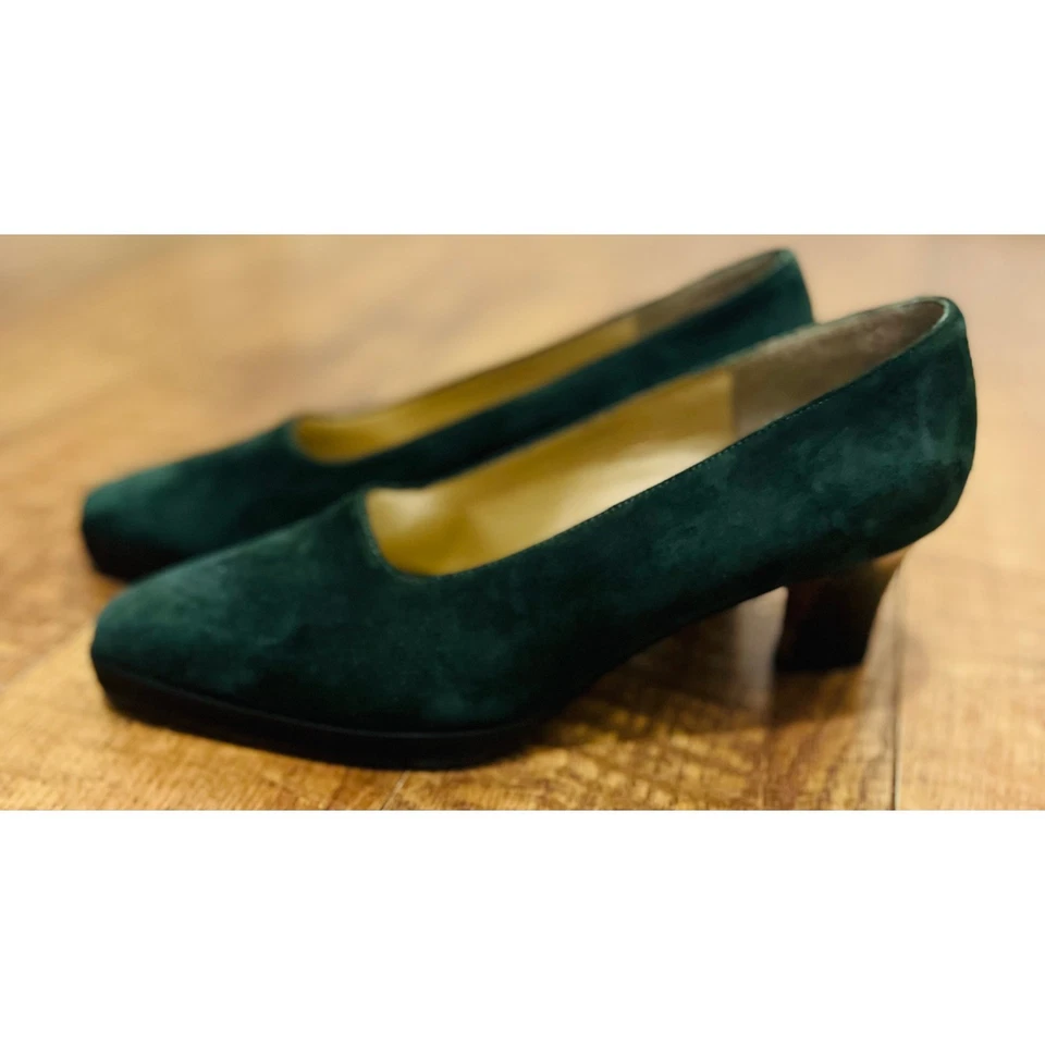 Zapatos de salón de terciopelo Sesto Meucci clásicos tacón alto punta puntiaguda hechos en Italia 7 Foto 4 de 4