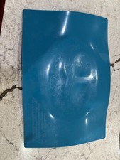 EZPZ Blue Happy Mat Square 100 Silicone Suction Plate Pottery Barn 10x15