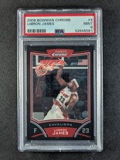 2008-09 Bowman Chrome LEBRON JAMES Base Set Cleveland Cavaliers #3 PSA 9