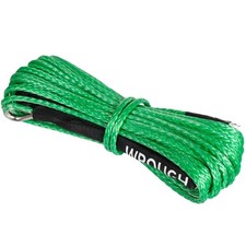 316 Synthetic Winch Rope 50 Ft 8500 Lb Uhmwpe Winch Cable Kit Green