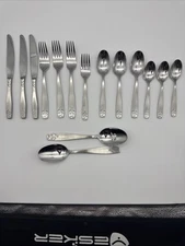 15 Pc Oneida FLORENCE Stainless Flatware Satin & Glossy Beautiful Set