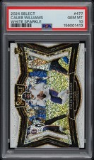 2024 PANINI SELECT WHITE SPARKLE #477 CALEB WILLIAMS PSA 10