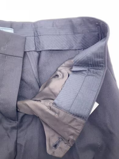 PRADA 17SS virgin wool pleated slacks/ straight pants/ size 40/ wool/ black/ P29 thumbnail 3