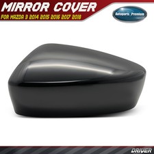 Driver Side View Mirror Cover Cap Smooth Blac...