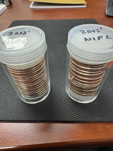 2013-P Kennedy Half Dollars -2 rolls- NIFC BU Roll of 20 circulated JFK Halves