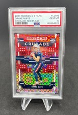 2024 Panini Rookie & Stars Crusade Drake Maye Red Plaid RC PSA 10 New England