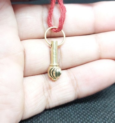 Hanuman Gada Anhänger Messing Bajrangbali Streitkolben Amulett Hindu Schutz H...