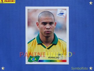 Panini★WM 1998 WC WorldCup 98★Team Brasilien RONALDO Sticker Nr. 28 MEGA RAR