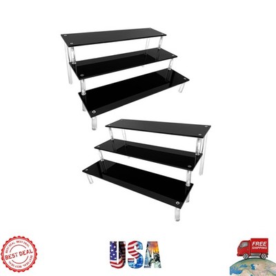 Stunning 6-Tier Acrylic Riser Set - Perfect for Desserts & Collectibles (2 Pack)