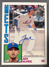 2019 Topps Jeff McNeil Rookie Auto 1984 Topps - Mets, Athletics, A's