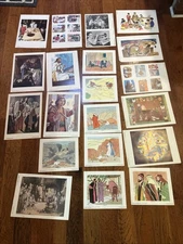 40+ Assorted Lithograph Sunday School Posters 1966-67  12.5” x 17" Bible Posters