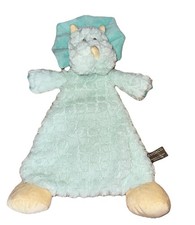 Triceratops Dinosaur Lovey Plush Toy Demdaco Dino Aqua Baby Security Blanket