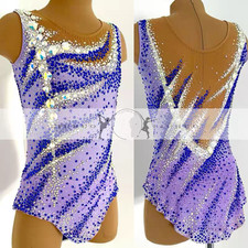 Costume donna ragazza ginnastica ritmica body adolescenti bambini competizione viola