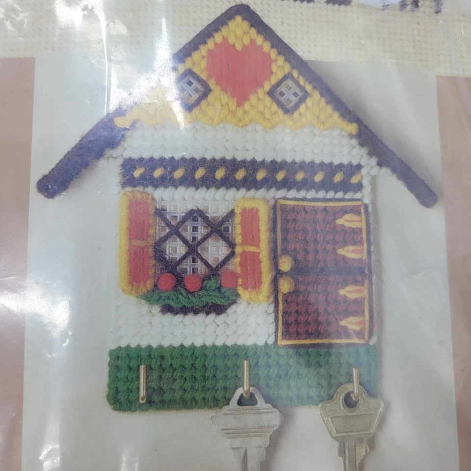 Новый Caron Fashionease набор швейцарский шале ключ держатель #4118 Craft DIY 80-х китчи - Изображение 2 из 4