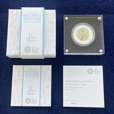 2019 PETER RABBIT BEATRIX POTTER 50P SILVER PROOF COIN ROYAL MINT NEW 2E928