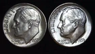1955  1956-P  10C Roosevelt Dime (2  Coins) BU 90% Silver 26ctt0111-3