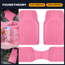 Universal Pink Car Floor Mats - All Weather Trim To Fit - Cute Girly Car Accesso Universal Pink Car Floor Mats - All Weather Trim To Fit - Cute Girly Car Accesso