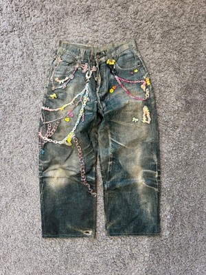 acne studios jeans loose fit printed chain denim 2.0