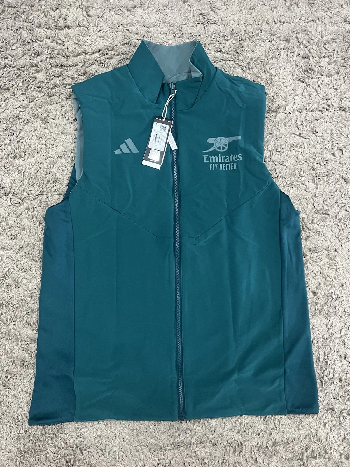 Adidas Arsenal FC Europe Winter Vest Gilet Size Large Green 2024/25