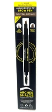 Arches & Halos Angled Bristle Tip Brow Pen New In Packaging NEUTRAL BROWN