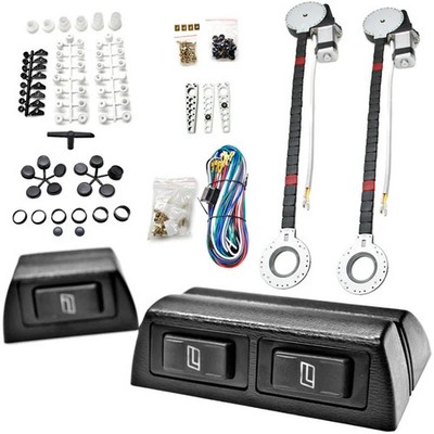 Universal Power Window Kit 2 Door Car Truck Automatic System 3 Switch Kit