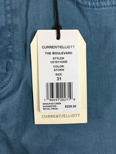 Current/Elliott The Boulevard Storm Bootcut Jeans Women's 31 New! $228