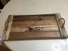 Coffee Serving Tray Snack Tray Distressed Weathered Farmhouse Reclaimed Wooden  