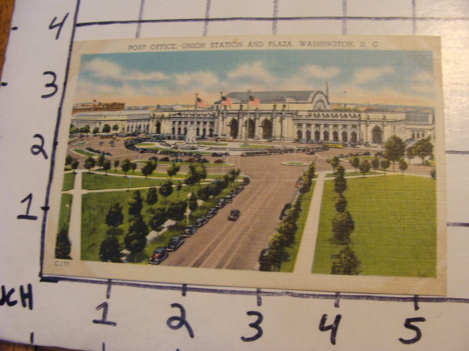 1940 Unused Postcard Washington DC post office Union Station & Plaza