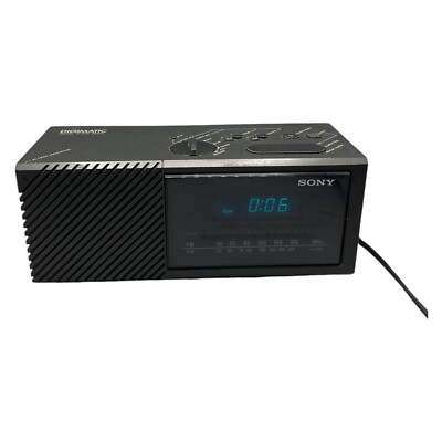 Sony Digimatic Digital Clock Radiowecker ICF-C16W Schwarz Wecker Vintage Retro
