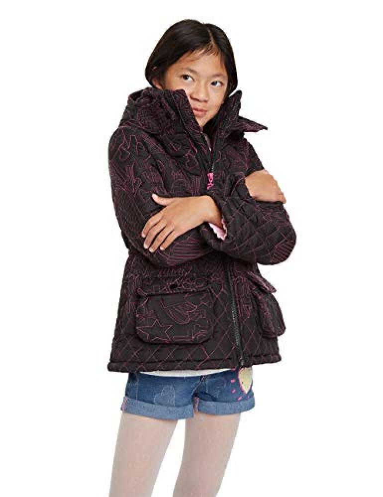 (TG. 140) Desigual Coat Clementina Cappotto, Nero (Negro 2000), 116 Bambina - NU