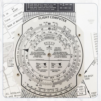 E6B flight computer aviation plotter slide rule for aviation flight training